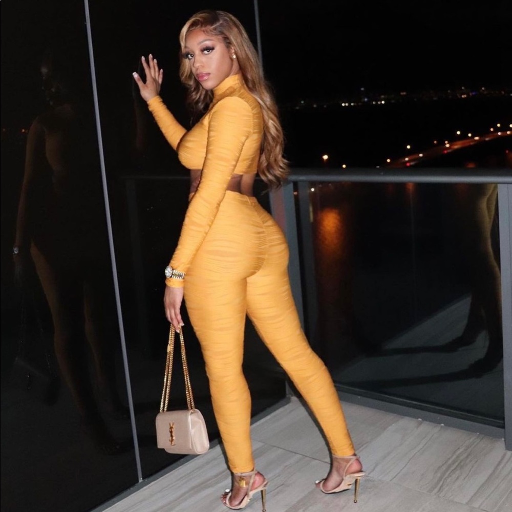 Yellow two-piece